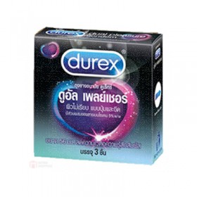 ถุงยางอนามัย Durex Dual Pleasure (อึด-นาน-ผิวไม่เรียบ)