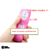 Shaki 10 Function Soft Bullet Pink VIBRATING  ถูกและดี ความเพลิดเพลินสูงสุดสำหรับคุณผู้ชาย ของเล่น