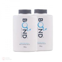 Bond Talcum Menthol Chill พร้อมสารสกัดจากดอกคาโมไมล์ ช่วยป้องกันการระคายเคืองผิว เหมาะสำหรับนักกีฬา และผู้ชายทั่วไป ใช้ได้ทั้งใต้วงแขน และข้อพับที่อับชื้น