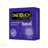 ถุงยางอนามัย ONETOUCH Wonder(ถุงยางอนามัยวันทัช วันเดอร์) ขนาด 60 mm. รุ่น 1 กล่อง 3 ชิ้น