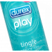 Durex Play Tingle 100ml. เจลหล่อลื่น กลิ่นเสปียร์มินต์ ที่ให้สูตรเย็น ขณะใช้ ช่วยเพิ่มความสุขให้ทุกๆโอกาสเป็นโอกาสพิเศษ โดยเป็นเนื้อเจลใส 